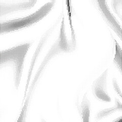 Wall Mural - Abstract wavy halftone pattern. Black and white vector illustration	
