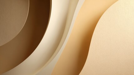 Poster - Textured waves in shades of beige and cream blend harmoniously, evoking a sense of calm and modern aesthetic in interior decor and design.
