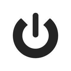Poster - Simple black power button vector icon