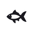 © umut hasanoglu - Black fish icon vector graphic symbol