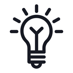 Poster - Shining light bulb icon vector for creativity and ideas