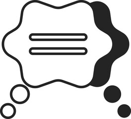 Poster - Solid Black Chat Symbol icon Element