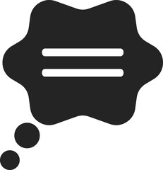 Poster - Solid Black Chat Symbol icon Element