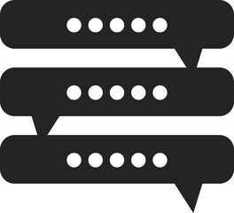 Poster - Solid Black Chat Symbol icon Element