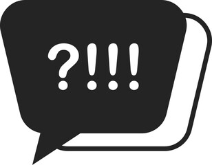 Poster - Solid Black Chat Symbol icon Element
