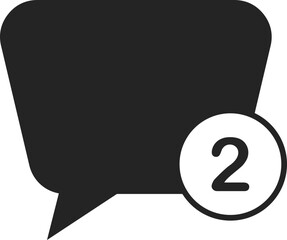 Poster - Solid Black Chat Symbol icon Element