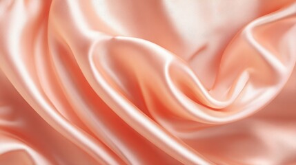 Poster - Intricate drapery of soft pink satin reveals smooth folds that catch light, highlighting the fabric's luxurious sheen and texture, creating a visually appealing display in a cozy setting.