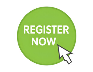 Poster -  Register Now Rounded Button with Vibrant Gradient Colors, UI/UX Design Asset PNG