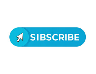 Fototapete - Subscribe Button Icon with Bell Symbol in Modern UI Style, Transparent Background PNG