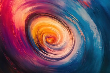 Poster - Vivid swirls of color in a mesmerizing vortex inviting exploration and imagination, Journey into the Vortex