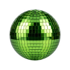 Wall Mural - bright mirror disco ball isolated on white background