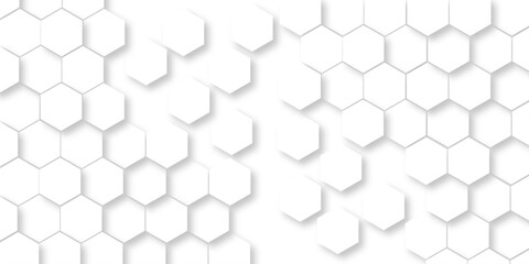 Poster - Minimal abstract White Hexagonal Background. Luxury White Pattern. Futuristic grid honeycomb mosaic white background. geometric mesh cell texture. modern futuristic wallpaper.	
