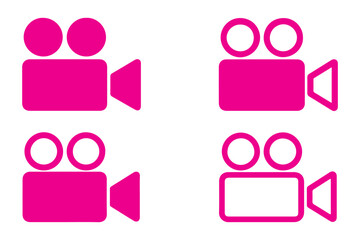 Poster - Video icon set. video camera icon vector. movie sign. cinema