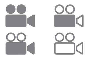 Poster - Video icon set. video camera icon vector. movie sign. cinema