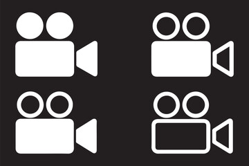 Poster - Video icon set. video camera icon vector. movie sign. cinema