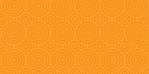 Poster - Minimal orange fabric textile Overlapping Pattern diamond geometric wave abstract circle wave line. orange seamless tile stripe create retro line pattern background.	
