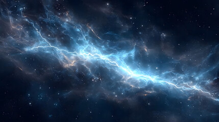Download blue lightning bolt energy discharge with stars background high resolution wallpaper free image
