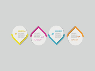 Aufkleber - 4 Steps business data visualization timeline process infographic template design with icons