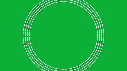 Wall Mural - Abstract dotted circle shape animation on green screen background