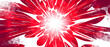© klyaksun - Anime explosion burst with radiant red energy streams flowing outward from bright central core. Dynamic comic halftone style impact of powerful blast effect spreading water waves, manga action scene