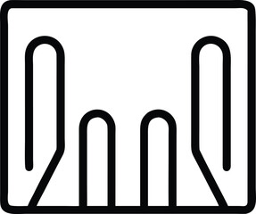 Poster - Abstract geometric shape with curved lines pattern