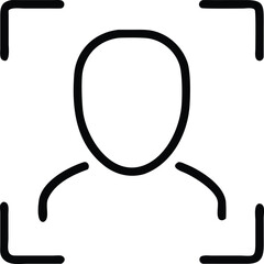 Poster - Person icon within framing squares user profile
