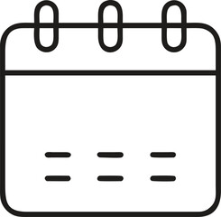 Poster - Simple Calendar Icon Outline date schedule