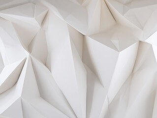 Poster - White geometric abstract design texture background