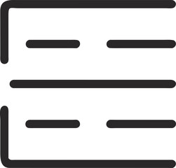 Poster - Stacked Lines Icon with Rounded Corners symbol graphic