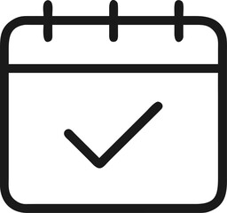 Poster - Calendar Icon with Check Mark date schedule