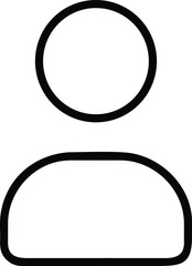Poster - Basic user profile icon outline person silhouette