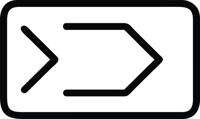 Poster - Forward Arrow Icon with Rounded Rectangle Border next
