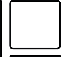 Poster - Square frame with vertical line and horizontal base