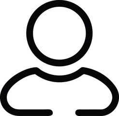 Poster - Simple outline icon of a person silhouette user