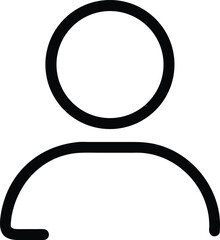 Poster - Simple Person Icon Outline user profile