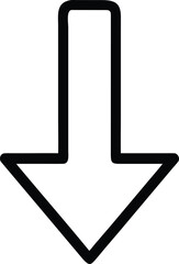 Poster - Black down arrow icon on white background direction