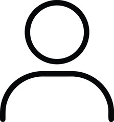 Poster - Simple outline icon of a person symbol user