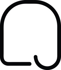 Poster - Rounded Square Icon With Curved Base symbol graphic