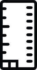 Poster - Stylized building icon with windows and base on white