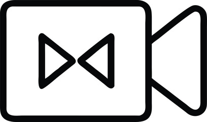 Poster - Video camera icon with play symbol film movie