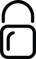 Poster - Padlock icon with open shackle on white background