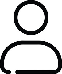 Poster - User profile icon on white background person avatar