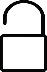 Poster - Black Open Padlock Icon unlock security