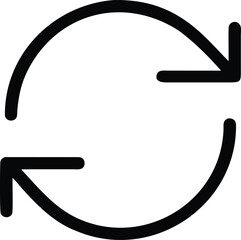 Poster - Black circular arrows icon on white background refresh