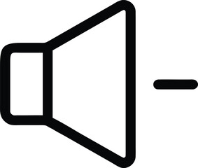 Poster - Speaker volume down icon with minus symbol audio sound