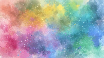 Poster - A colorful abstract design with blended watercolor textures.