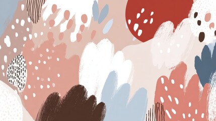 Poster - Abstract art background with diverse shapes and colors.