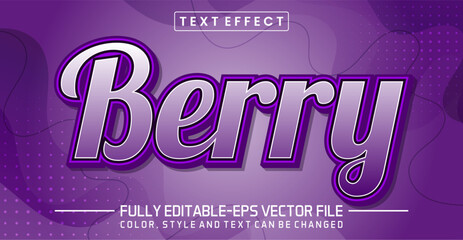 Poster - Berry font Text effect editable