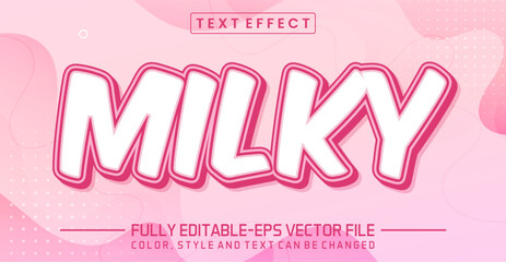 Poster - Milky font Text effect editable