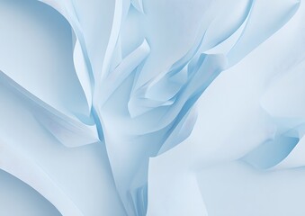 Poster - Abstract flowing light blue geometric forms